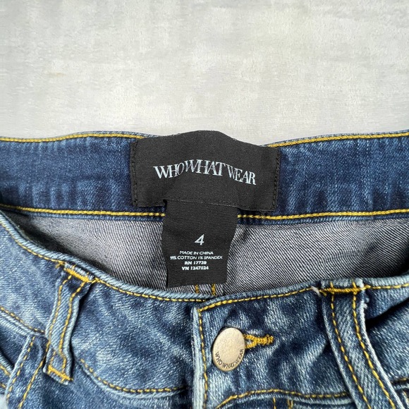 Who What Wear Women's Blue Cotton-Blend Skinny Leg Jeans Size 4 - Picture 4 of 8